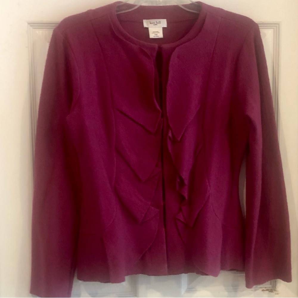 Kate Hill Purple Blazer Elegant Suit Jacket